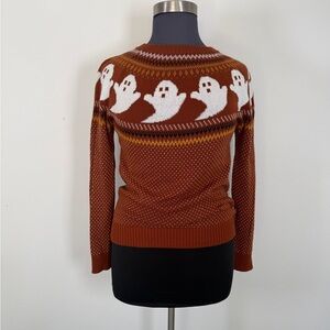 Modcloth Rust Ghost Pattern Sweater